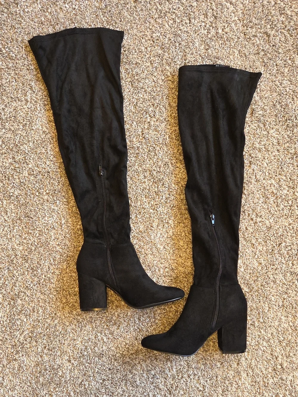 Shoedazzle Naveah Over the Knee Block Heel Boots